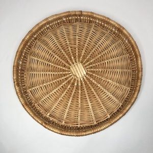 Brown Boho Wicker Basket Tray